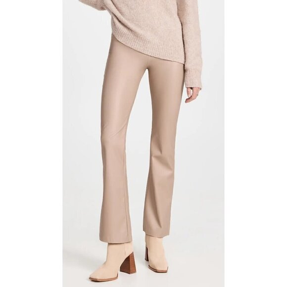 ENZA COSTA Matte Vegan Leather Bootcut Legging in Putty 0/XS Womens Faux Leather - Picture 1 of 16